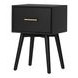 Flynn Black Rectangular End Table