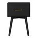 Flynn Black Rectangular End Table