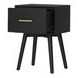 Flynn Black Rectangular End Table