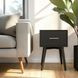 Flynn Black Rectangular End Table