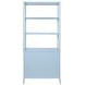 Flynn Blue Dyed and Light Blue Matte Lacquer 3 Drawer Etagere with 3 Shelves