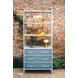 Flynn Blue Dyed and Light Blue Matte Lacquer 3 Drawer Etagere with 3 Shelves