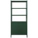 Flynn Green Dyed and Dark Green Matte Lacquer 3 Drawer Etagere with 3 Shelves