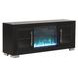 Ashbourne Black 60" TV Stand with LED Fireplace and USB Charging