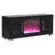 Ashbourne Black 60" TV Stand with LED Fireplace and USB Charging