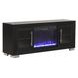 Ashbourne Black 60" TV Stand with LED Fireplace and USB Charging