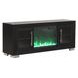 Ashbourne Black 60" TV Stand with LED Fireplace and USB Charging