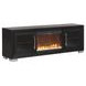 Ashbourne Black 72" TV Stand with LED Fireplace and USB Charging