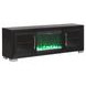 Ashbourne Black 72" TV Stand with LED Fireplace and USB Charging