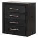 Ashbourne Black Bedside LED Vanity Set with Stool and USB Charging