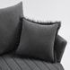 Hoople Dark Gray Upholstered Swivel Chair with Pillows