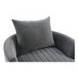 Hoople Dark Gray Upholstered Swivel Chair with Pillows