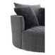 Hoople Dark Gray Upholstered Swivel Chair with Pillows