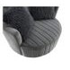 Hoople Dark Gray Upholstered Swivel Chair with Pillows