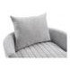 Hoople Light Gray Upholstered Swivel Chair with Pillows
