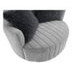 Hoople Light Gray Upholstered Swivel Chair with Pillows