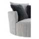 Hoople Light Gray Upholstered Swivel Chair with Pillows