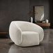 Savino Beige Upholstered Swivel Chair
