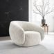 Savino Brown Upholstered Swivel Chair