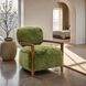 Eramo Green and Dark Walnut Upholstered Accent Chair