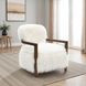 Eramo White Upholstered Accent Chair