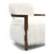 Eramo White Upholstered Accent Chair