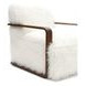 Elardo White Upholstered Accent Chair
