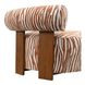 Niobe Rustic Orange Upholstered Accent Chair