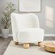 Karey White Upholstered Accent Chair