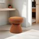 Cynthia Saddle Brown Upholstered Stool