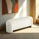 Grainne White Upholstered 51" Accent Bench with Storage