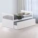 Clemens White Twin Captain Storage Bed with Trundle