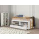 McPherson White and Oak Twin Captain Storage Bed with Trundle