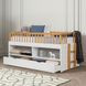 McPherson White and Oak Twin Captain Storage Bed with Trundle