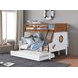 Nautia Oak and White Twin Over Full Bunk Bed with Trundle