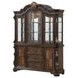 Leovanni Dark Brown Hutch and Buffet with LED Light