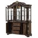 Leovanni Dark Brown Hutch and Buffet with LED Light