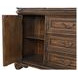 Leovanni Dark Brown Hutch and Buffet with LED Light
