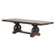 Leovanni Dark Brown 114" Extendable Rectangular Dining Table