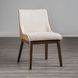 Viken Walnut and Beige Upholstered Side Chair Set of 2