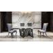 Basilicata Chrome 79" Rectangular Dining Room Set
