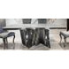 Basilicata Chrome 79" Rectangular Dining Room Set