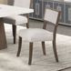 Grasten Dark Walnut and Light Gray Side Chair Set of 2