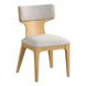 Caerwys Beige and Natural Upholstered Side Chair Set of 2