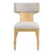 Caerwys Beige and Natural Upholstered Side Chair Set of 2