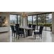 Selsey Black 78" Rectangular Marble Top Dining Room Set