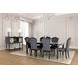 Melodi Parc Black 84" Rectangular Dining Table