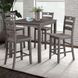 Lubbock Gray 5 Piece Counter Height Table Set