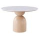 Neasden Natural and White 47" Round Dining Room Set