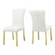 Holstebro White and Gold Upholstered Side Chair Set of 2